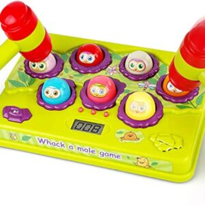 Educational Unisex Whack a Mole Counting Score Game Toy 2 Soft Plastic Hammers for Kids - Image 13
