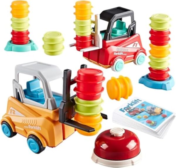 Kids Cognitive Educational Toy Forklift Challenge Children Montessori Balancing Stacking Toys - Image 2