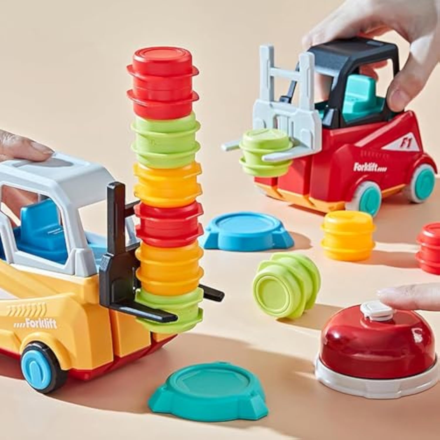 Kids Cognitive Educational Toy Forklift Challenge Children Montessori Balancing Stacking Toys - Image 5
