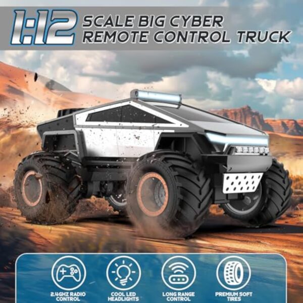 1:12 2.4G Hobby Remote Control High Speed High Power Racing Car Toy - Image 4