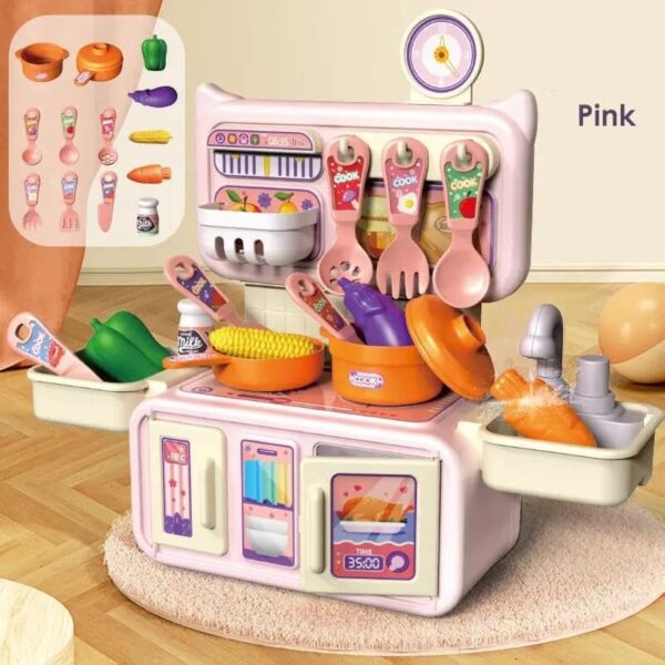 13pcs Plastic Pretend Play Toy Kitchen Food Children Mini Kitchen Toys Set for Kids - Image 4