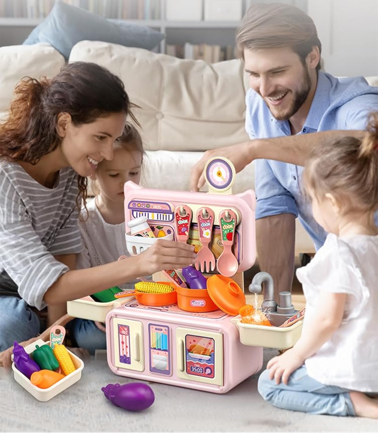13pcs Plastic Pretend Play Toy Kitchen Food Children Mini Kitchen Toys Set for Kids - Image 7