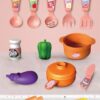 13pcs Plastic Pretend Play Toy Kitchen Food Children Mini Kitchen Toys Set for Kids - Image 22
