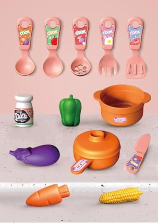 13pcs Plastic Pretend Play Toy Kitchen Food Children Mini Kitchen Toys Set for Kids - Image 12