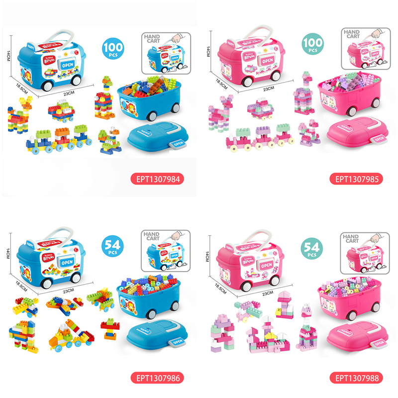Small Particle Block Trolley 100Pcs Educational Children 2025 Building Blocks Sets Toys for Kids Baby - Image 11