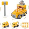 Children’s Car Strike Board Game Parent-child Interactive Toy Cartoon Engineering Arcade Whack-a-Mole - Image 14