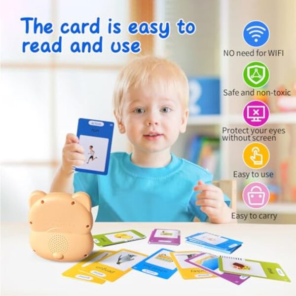 Kids Learning Flashcard Reader Speech Machine Toy Sight Words Children Educational Cognitive Cards Talking Flash Cards - Image 6