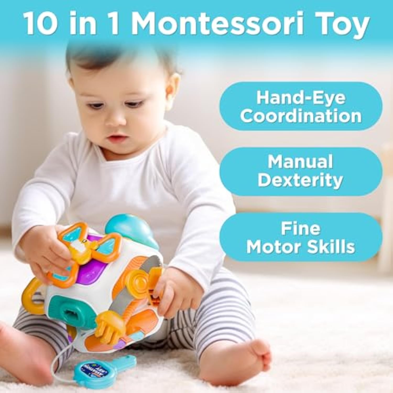 Sensory Kids Funny Baby Gift Interesting Polyhedron Activity Cube Toys Busy Cube - Image 5