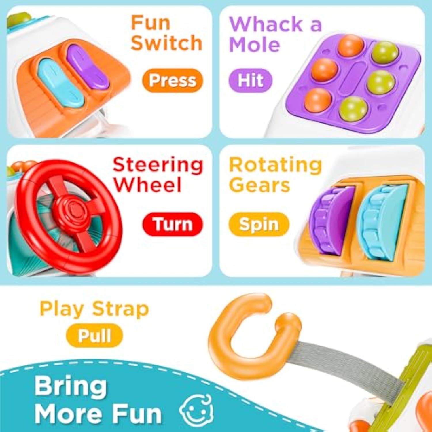 Sensory Kids Funny Baby Gift Interesting Polyhedron Activity Cube Toys Busy Cube - Image 9