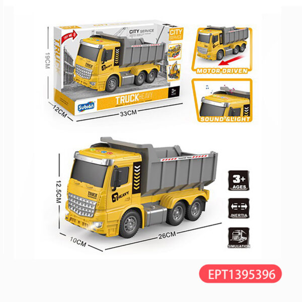 1:14 Transport Inertia Light Music Car Truck Toy Transportation Set Toys Engineering Carrier Vehicle for Kids - Image 4