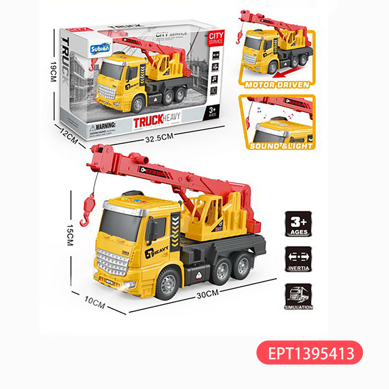 1:14 Transport Inertia Light Music Car Truck Toy Transportation Set Toys Engineering Carrier Vehicle for Kids - Image 5