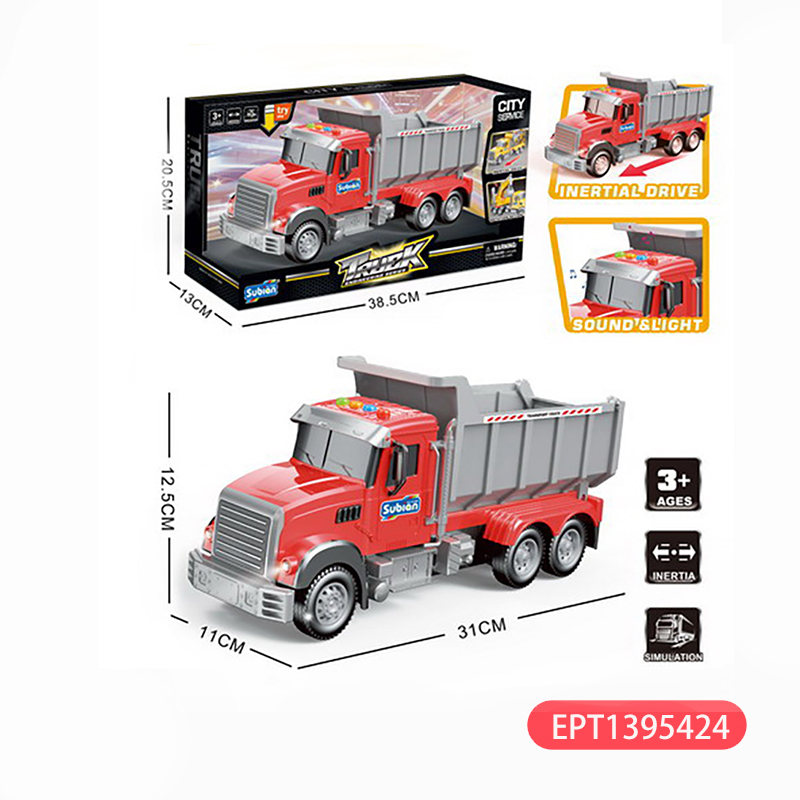 1:14 Transport Inertia Light Music Car Truck Toy Transportation Set Toys Engineering Carrier Vehicle for Kids - Image 11