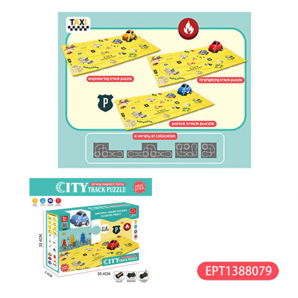 Montessori Dinosaur Puzzles Diy 3D Puzzle Electric Slide Track Toy Dinosaurs Set Educational Rail Racing Car Toys - Image 8