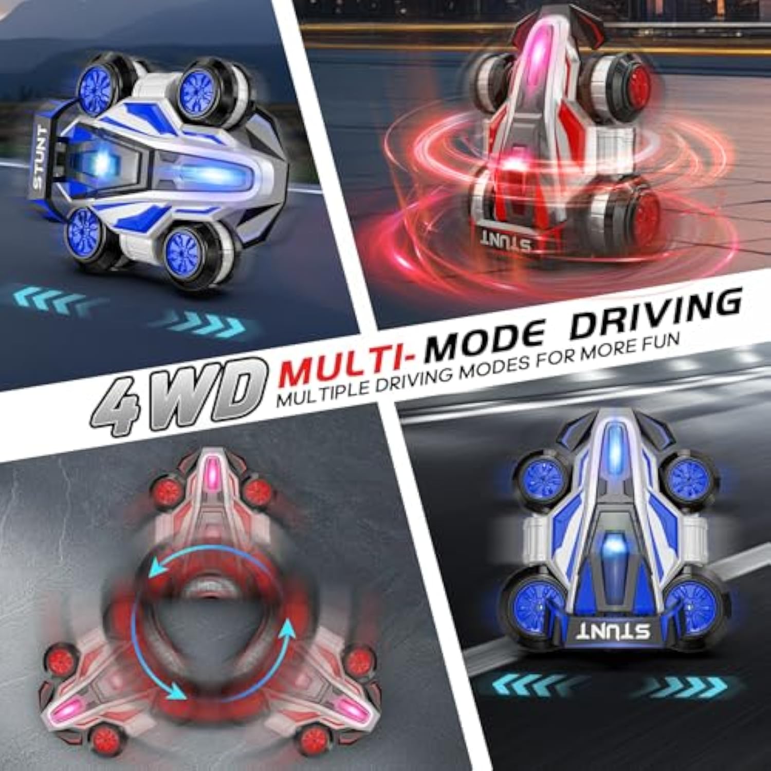 2.4GHz 4WD Remote Control Car 360 Degree Spin RC Car 2 in 1 Anti-Gravity RC Racer Wheelie Drift Stunt Car - Image 3