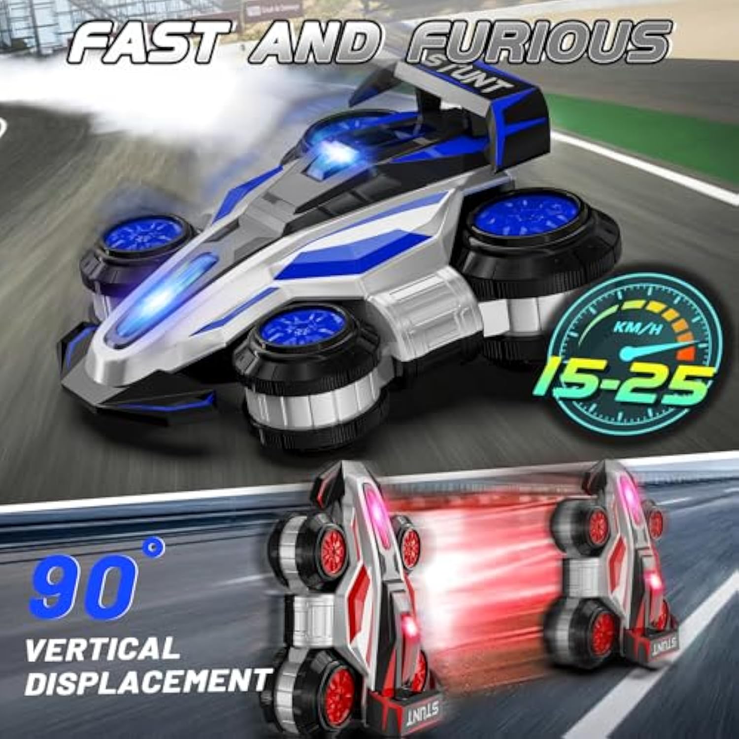 2.4GHz 4WD Remote Control Car 360 Degree Spin RC Car 2 in 1 Anti-Gravity RC Racer Wheelie Drift Stunt Car - Image 5