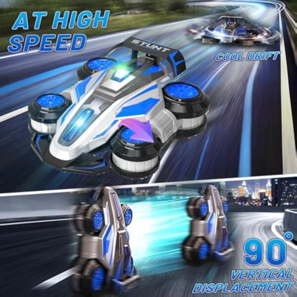 2.4GHz 4WD Remote Control Car 360 Degree Spin RC Car 2 in 1 Anti-Gravity RC Racer Wheelie Drift Stunt Car - Image 12