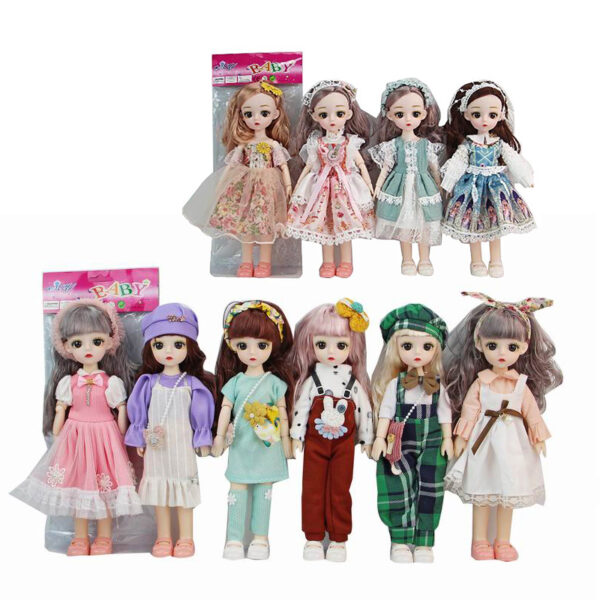 12 Inches Solid 13 Joints 3D Fashion Series Doll Girls Play Toy - Image 2