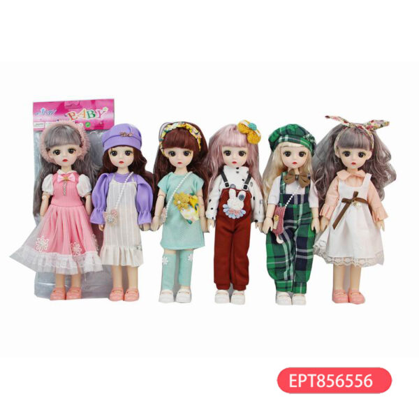 12 Inches Solid 13 Joints 3D Fashion Series Doll Girls Play Toy - Image 4