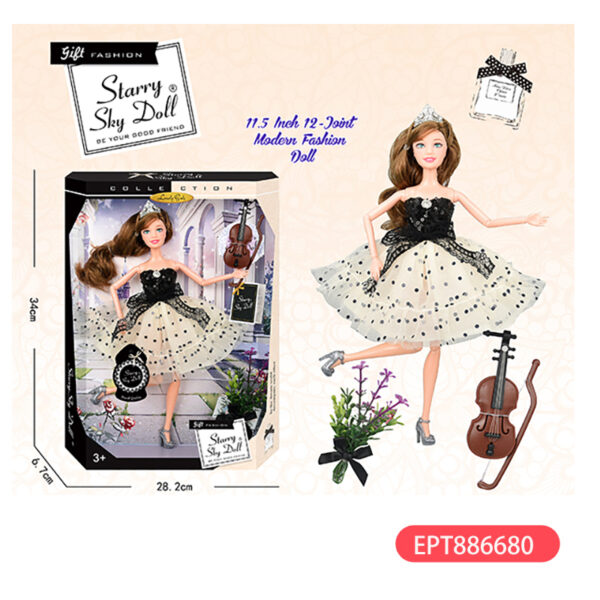 11.5 Inch Solid Body 12 Joint Diamond Fashion Doll Girl Toy - Image 6