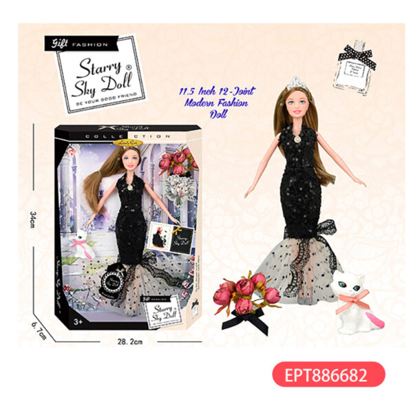 11.5 Inch Solid Body 12 Joint Diamond Fashion Doll Girl Toy - Image 10