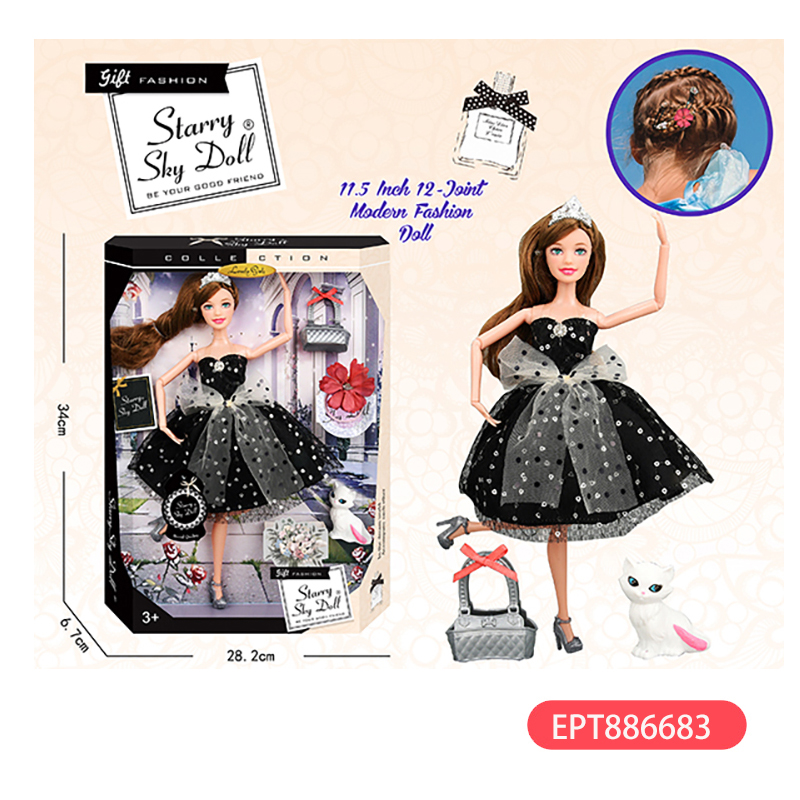 11.5 Inch Solid Body 12 Joint Diamond Fashion Doll Girl Toy - Image 11