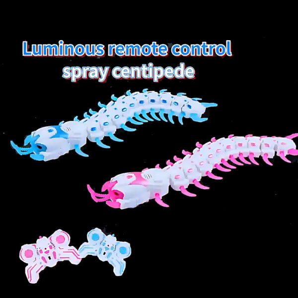 2.4G Luminous Extended Version of Remote Control Mechanical Spray Centipede Simulation Reptile Electric Toy Animal Toys - Image 4