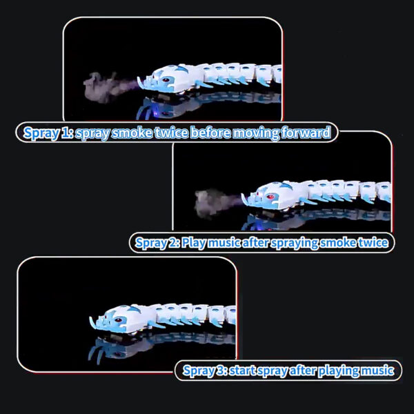 2.4G Luminous Extended Version of Remote Control Mechanical Spray Centipede Simulation Reptile Electric Toy Animal Toys - Image 8