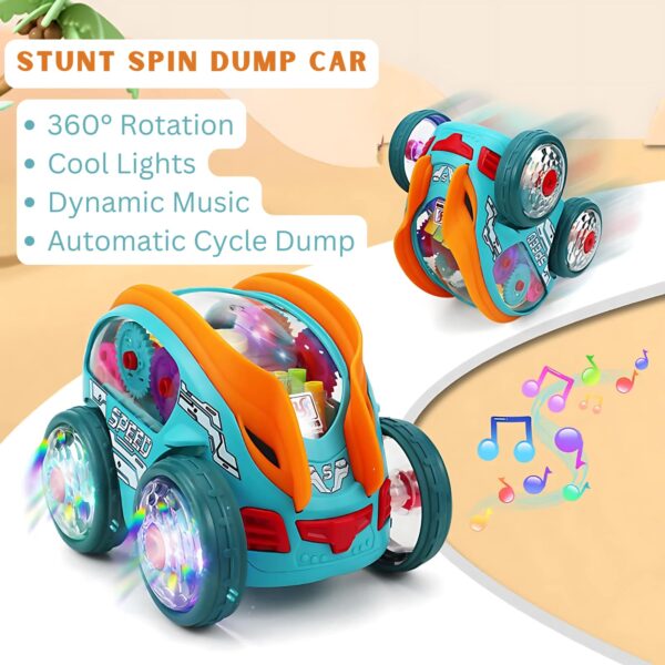 Hot Selling Children Stunt 360 Degree Rotatable Four Wheel Electric with Music Vehicle Car Toys for Kids - Image 7