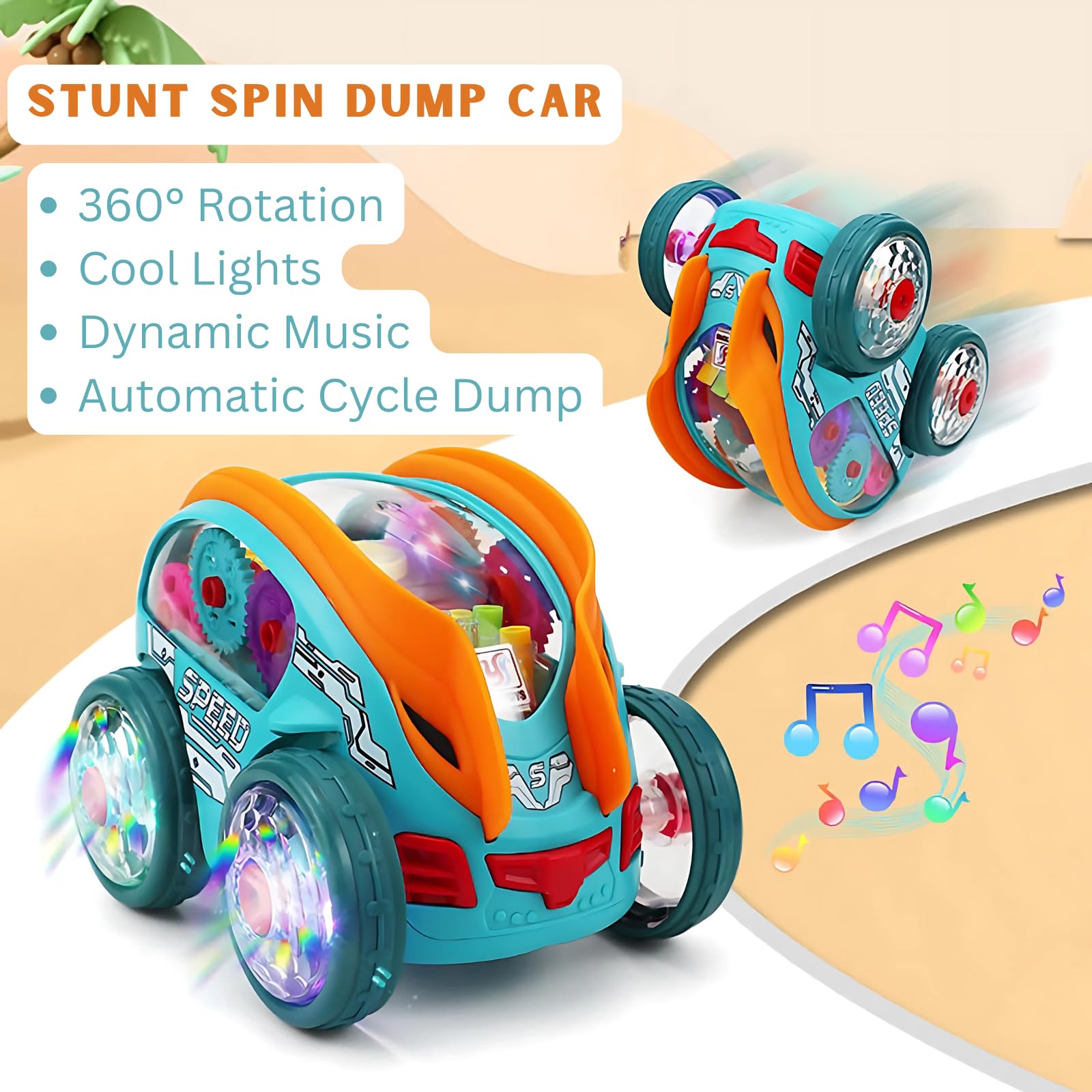 Hot Selling Children Stunt 360 Degree Rotatable Four Wheel Electric with Music Vehicle Car Toys for Kids - Image 6
