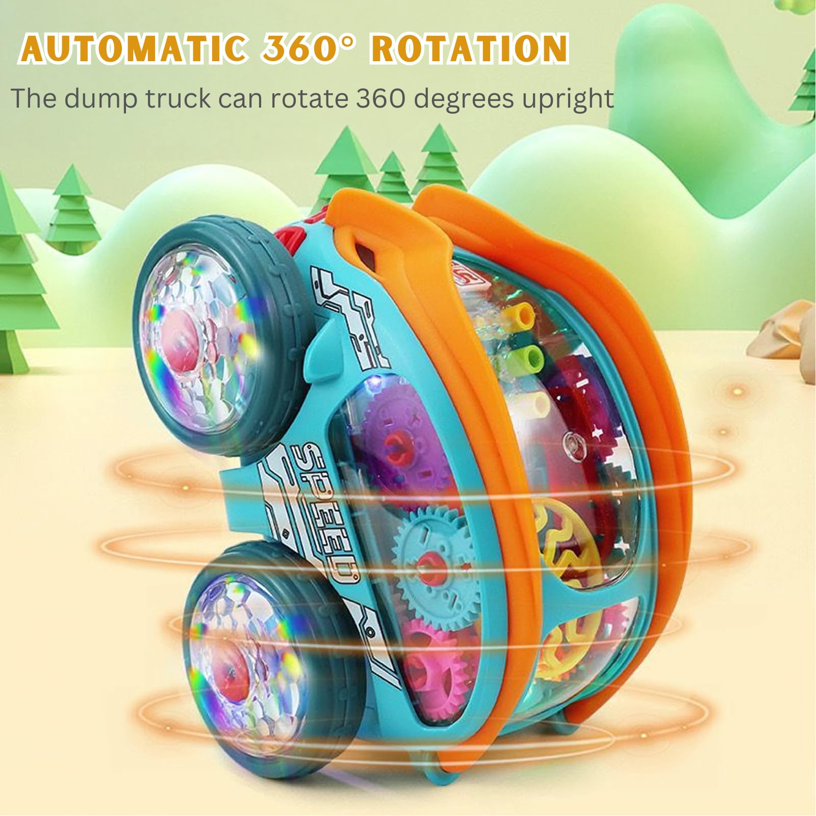 Hot Selling Children Stunt 360 Degree Rotatable Four Wheel Electric with Music Vehicle Car Toys for Kids - Image 8