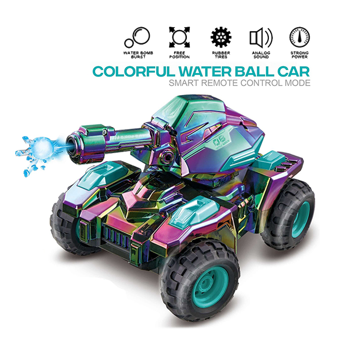 1:16 4Ch Water Shooting Colorful Uv Rc Car Toy Rc Tank for Kids - Image 3