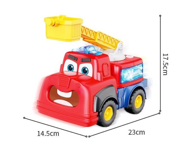 Baby Early Educational Learning Multifunction Electric Fire Engine Truck Toy With Music and Light - Image 2