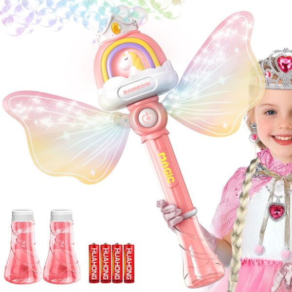 Wholesale Unicorn Mini Bubble Wands Bubble Stick Plastic Automatic Princess Toys Outdoor Bubble Blower Machine - Image 2