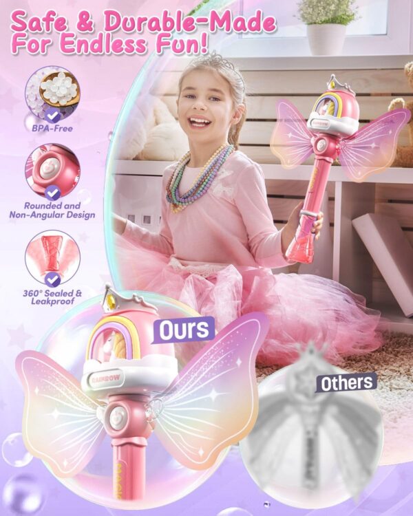 Wholesale Unicorn Mini Bubble Wands Bubble Stick Plastic Automatic Princess Toys Outdoor Bubble Blower Machine - Image 6