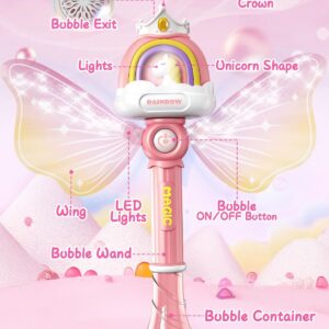 Wholesale Unicorn Mini Bubble Wands Bubble Stick Plastic Automatic Princess Toys Outdoor Bubble Blower Machine - Image 18