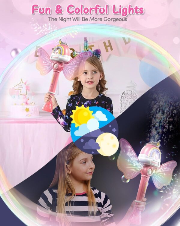 Wholesale Unicorn Mini Bubble Wands Bubble Stick Plastic Automatic Princess Toys Outdoor Bubble Blower Machine - Image 10