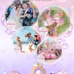 Wholesale Unicorn Mini Bubble Wands Bubble Stick Plastic Automatic Princess Toys Outdoor Bubble Blower Machine - Image 22