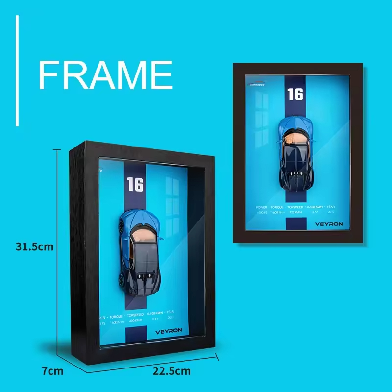 1: 32 Car 3D Stereo Wall Painting Box Model Ornaments Collection Gift Home Decoration Simulation Photo Frame - Image 3