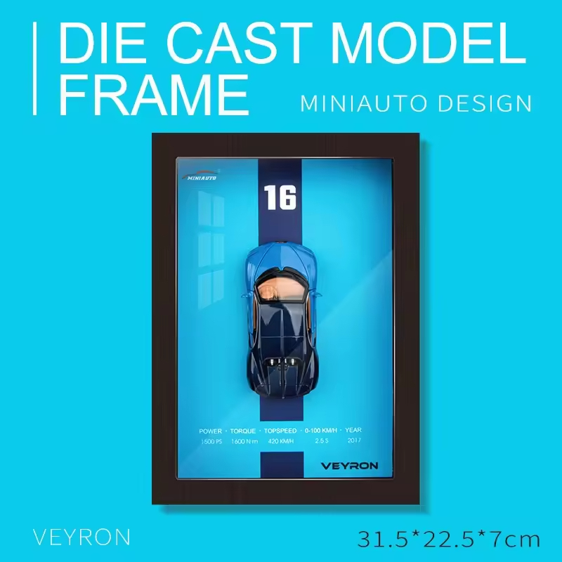 1: 32 Car 3D Stereo Wall Painting Box Model Ornaments Collection Gift Home Decoration Simulation Photo Frame - Image 5