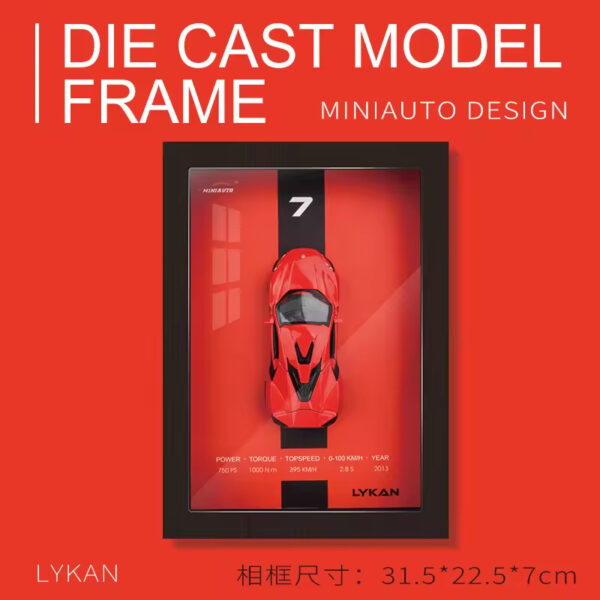 1: 32 Car 3D Stereo Wall Painting Box Model Ornaments Collection Gift Home Decoration Simulation Photo Frame - Image 10