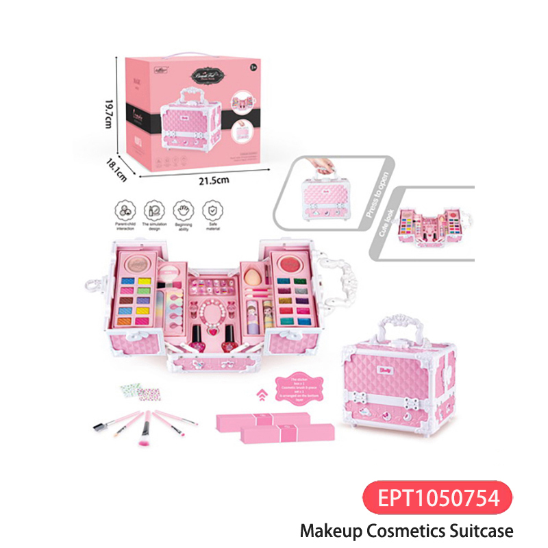 Wholesale Pink Fashion Makeup Suitcase Girls Toys Set For Dolls - Image 3