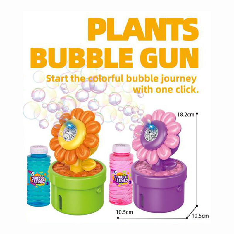Electric Light 8-Hole Coconut Plant Tree Flower Potted Bubble Machine Toy Kids Outdoor Summer Playgrounds Bubble Maker Guns - Image 7