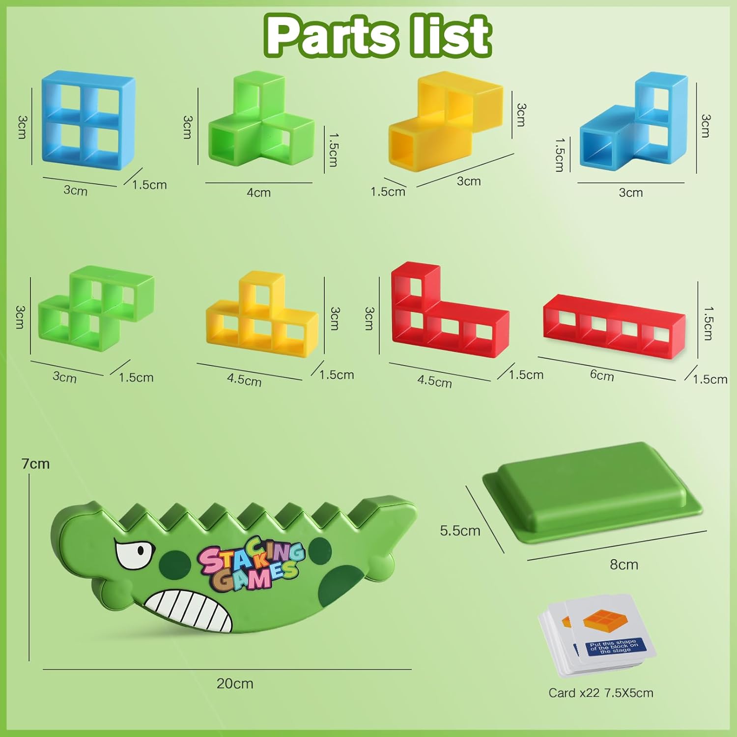 Kids Educational Toy Balance Blocks Game Kids Board Game 48 PCS Russia Building Stacking Toys Plastic Puzzle Toys - Image 9