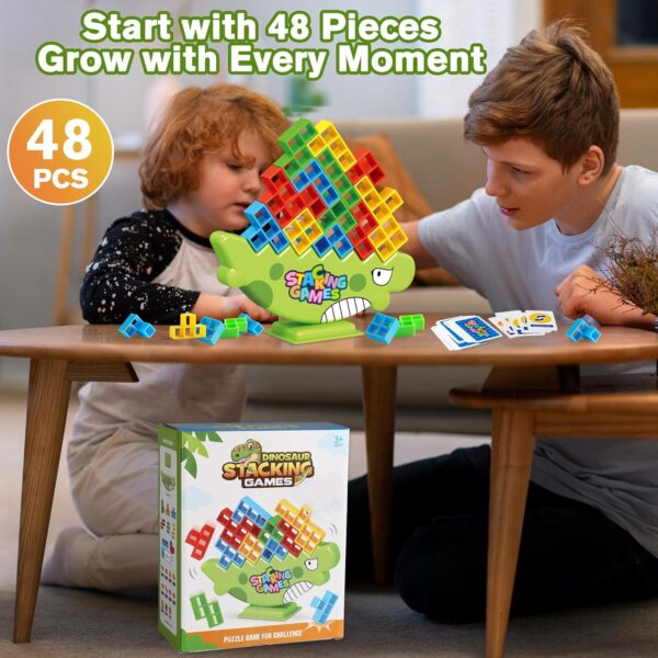 Kids Educational Toy Balance Blocks Game Kids Board Game 48 PCS Russia Building Stacking Toys Plastic Puzzle Toys - Image 12