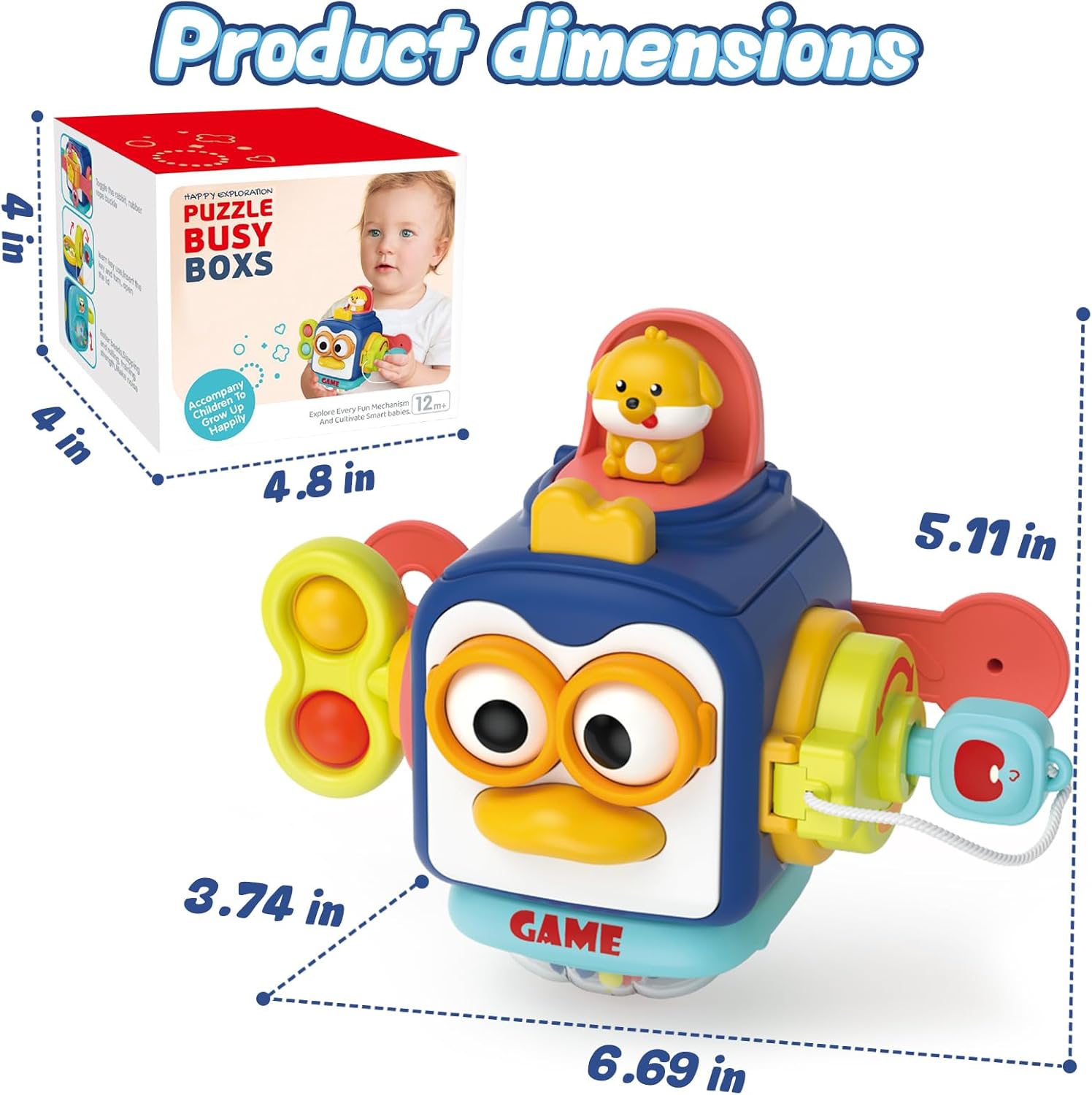 Infant Sensory Activity Puzzle Hand Catch Balls Early Educational Developing Learning Busy Ball Baby Toy - Image 3