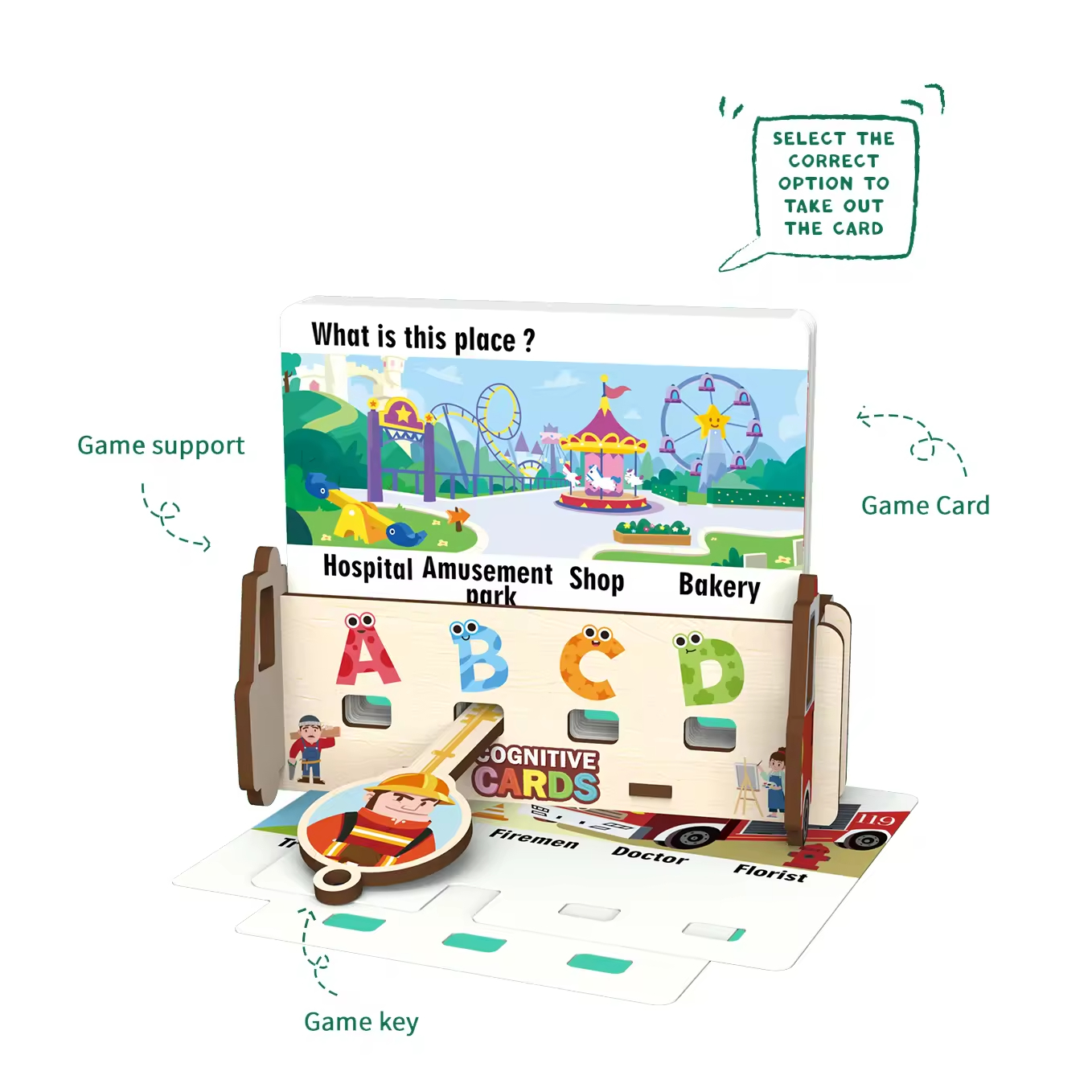 Learning Toy Wooden Thinking Observation Enhance Learn Toys Interactive Wood Toy Board Game Set for Kids - Image 4