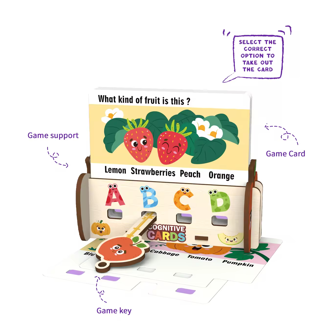 Learning Toy Wooden Thinking Observation Enhance Learn Toys Interactive Wood Toy Board Game Set for Kids - Image 6