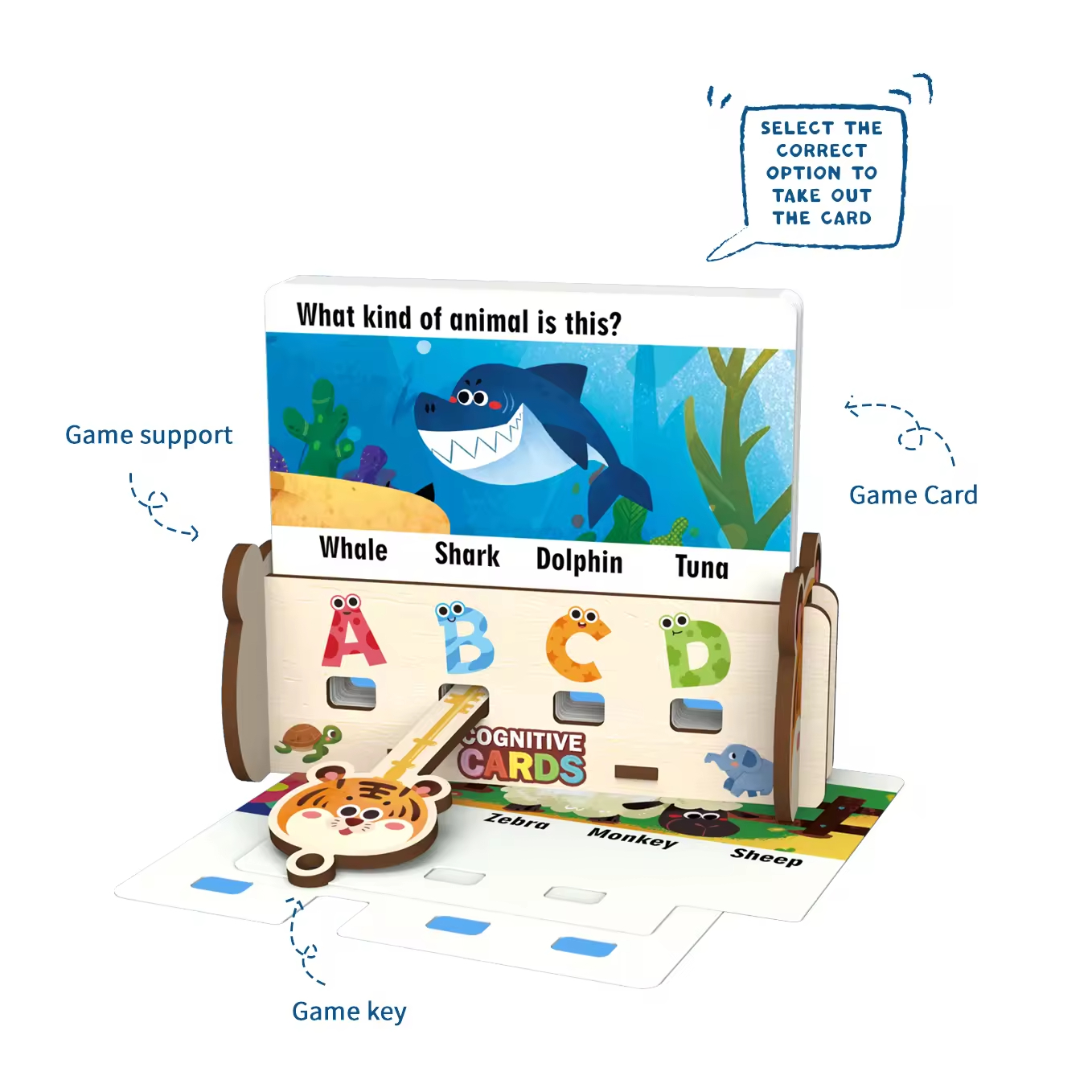 Learning Toy Wooden Thinking Observation Enhance Learn Toys Interactive Wood Toy Board Game Set for Kids - Image 8