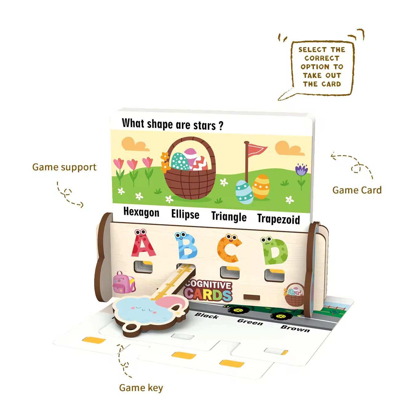 Learning Toy Wooden Thinking Observation Enhance Learn Toys Interactive Wood Toy Board Game Set for Kids - Image 10