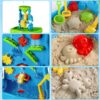 Kids Eco Friendly Double-Sided Waterfall Discovery Wall Sensory Beach Sand Play Water Table Toys Set for Toddlers - Image 16